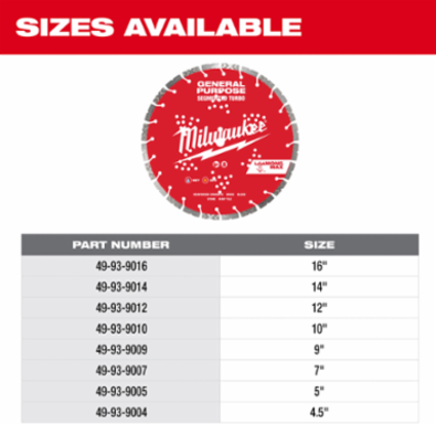 12" DIAMOND MAX™ Segmented Turbo, General Purpose Diamond Blade