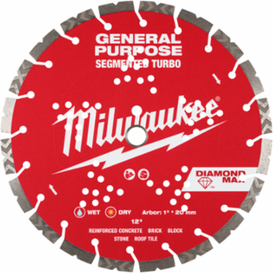 12" DIAMOND MAX™ Segmented Turbo, General Purpose Diamond Blade