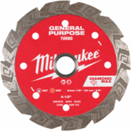 4-1/2" DIAMOND MAX™ Turbo, General Purpose Diamond Blade