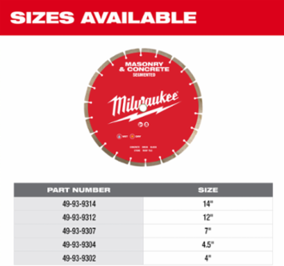 7" Segmented Masonry & Concrete Diamond Blade