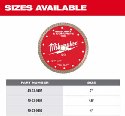 7" Turbo Masonry & Concrete Diamond Blade