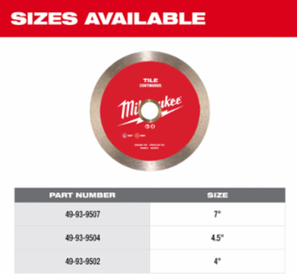 4" Continuous Tile Diamond Blade