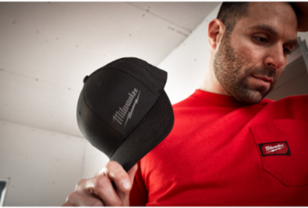 FlexFit Fitted Hat - Black L/XL, 3-1/2 Inch Crown Depth, Curved Visor