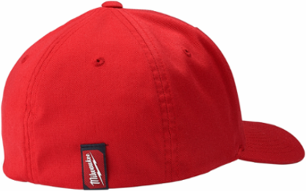 FlexFit Fitted Hat - Red L/XL, 3-1/2 Inch Crown Depth, 63% Polyester