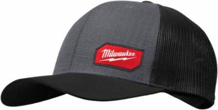 GRIDIRON™ Gray Snapback Trucker Hat, One Size Fits All, Ripstop Polyester