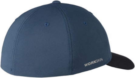 WORKSKINTM Performance Fitted Hat - Blue, Size Small/Medium, Moisture Wicking, UPF 50