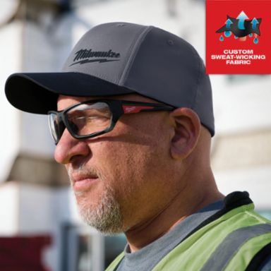 WORKSKINTM Performance Fitted Hat Dark Gray - Lightweight, Moisture Wicking, UPF 50