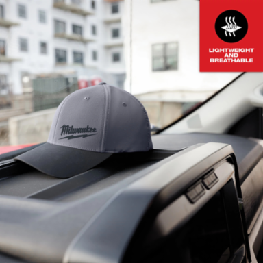 WORKSKINTM Performance Fitted Hat Dark Gray - Lightweight, Moisture Wicking, UPF 50