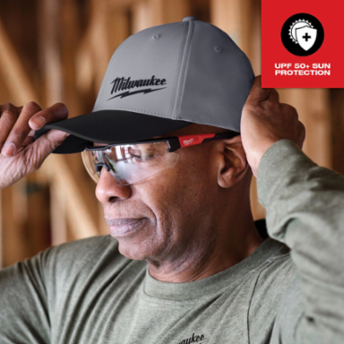 WORKSKINTM Performance Fitted Hat Dark Gray - Lightweight, Moisture Wicking, UPF 50