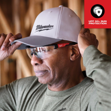 WORKSKIN™ Performance Fitted Hat Gray Small/Medium, Moisture Wicking, UPF 50