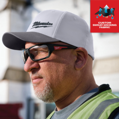 WORKSKIN™ Performance Fitted Hat Gray Small/Medium, Moisture Wicking, UPF 50