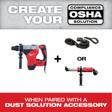 1 Inch SDS Plus Rotary Hammer Kit, 8 Amp Motor, 0-1620 RPM, 5860 BPM