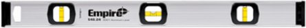 24 Inch I-Beam Level, Aluminum Frame, 3 Vials, .0005 Inch Accuracy