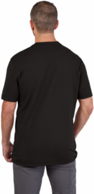 GRIDIRON™ Short Sleeve Pocket T-Shirt, Black, 6 oz Cotton/Polyester Blend