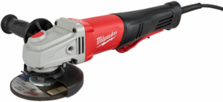 11 Amp 5 Inch Braking Angle Grinder with Rapid Stop Brake & Paddle Switch