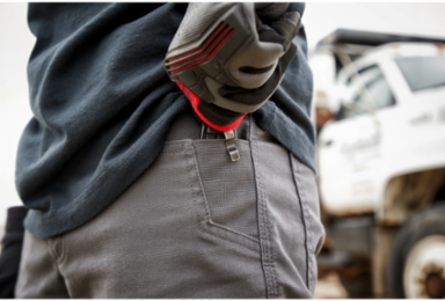 Heavy Duty Flex Work Pants 34 x 34 Gray, Triple Stitched, 6 Pockets