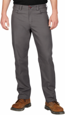 Heavy Duty Flex Work Pants, Gray, 40 x 32, Triple Stitched, 10 oz Fabric