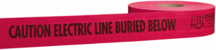 DURATEC Reinforced Non-Detectable Tape 3 Inch x 1000 ft, 7 mil Thick, Red/Black