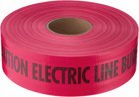 DURATEC Reinforced Non-Detectable Tape 3 Inch x 1000 ft, 7 mil Thick, Red/Black