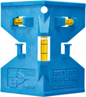 POLYCAST Post Level, 3 Vials, 9 Inch Length, 5.5 Inch Width, Durable Plastic