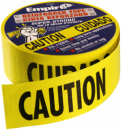 500 ft. Reinforced Yellow Barricade Tape - CAUTION/CUIDADO