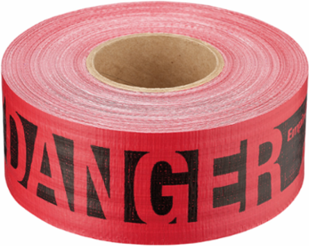 500 ft. Reinforced Red Barricade Tape - Danger/Peligro