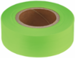 200 ft x 1 Inch Lime Green Flagging Tape, Plastic, 2 mil Thickness
