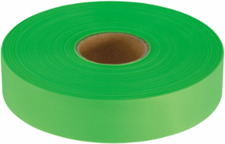 600 ft. x 1 Inch Lime Green Flagging Tape, 2 mil Thickness