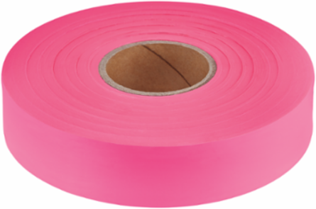 600 ft x 1 Inch High-Visibility Pink Flagging Tape, 2.0 Mil Thickness