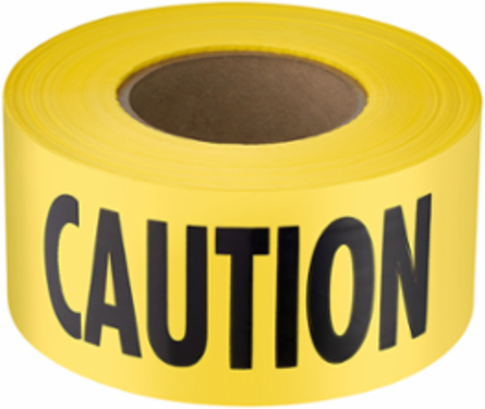 1000 ft. Premium Yellow Barricade Tape - Caution