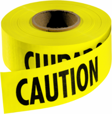 1000 ft. Yellow Barricade Tape - CAUTION/CUIDADO
