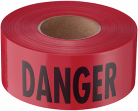 1000 ft. Premium Red Barricade Tape - Danger