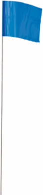 Contractor Grade Blue Flag Stakes, 2.5 Inch x 3.5 Inch, 100 Pack