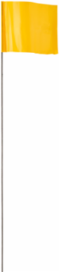 Yellow Flag Stakes - 2.5 Inch x 3.5 Inch, 21 Inch Wire Stem, 100-Pack