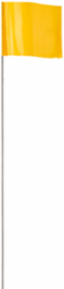 Yellow Flag Stakes - 2.5 Inch x 3.5 Inch, 21 Inch Wire Stem, 100-Pack