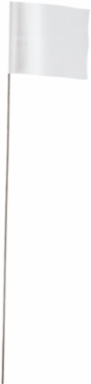 Contractor Grade 2.5 Inch x 3.5 Inch White Flag Stakes with 21 Inch Wire Stems