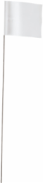 Contractor Grade 2.5 Inch x 3.5 Inch White Flag Stakes with 21 Inch Wire Stems