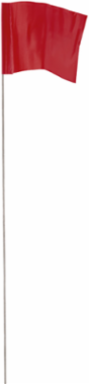 Contractor Grade 2.5 Inch x 3.5 Inch Red Stake Flags, 100-Pack