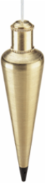 8 oz Solid Brass Plumb Bob with Lacquered Finish, 4.5 Inch Width