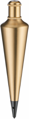 12 oz Brass Plumb Bob, 8.687 Inch Length, Solid Brass, Lacquered Finish