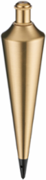 24 oz Solid Brass Plumb Bob, 7.5 Inch Length, Lacquered Finish