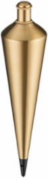 32 oz Brass Plumb Bob with Lacquered Finish, 1.75 Inch Width, 7.5 Inch Length