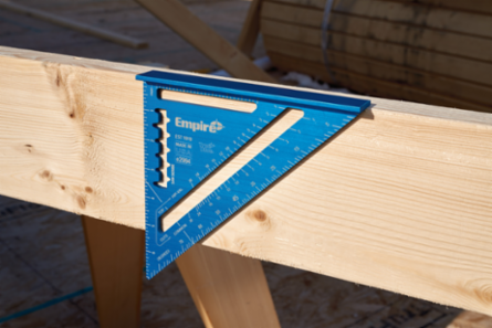 7 Inch True Blue® Laser Etched Rafter Square, Anodized Aluminum, 15% Wider Heel