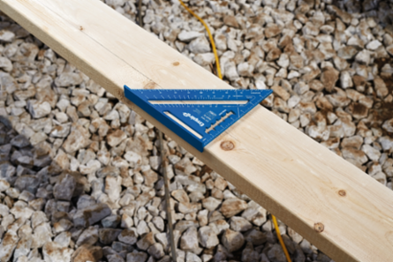 7 Inch True Blue® Laser Etched Rafter Square, Anodized Aluminum, 15% Wider Heel