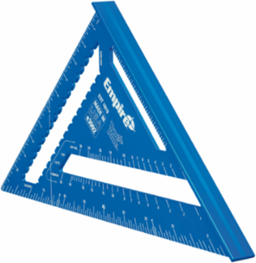 12 Inch True Blue® Laser Etched Rafter Square, Anodized Aluminum, Hi-Visibility Markings