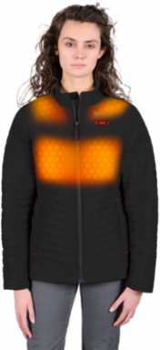 M12 Women's Heated AXIS Jacket - Black, Small, 5 Heat Panels, Water Resistant