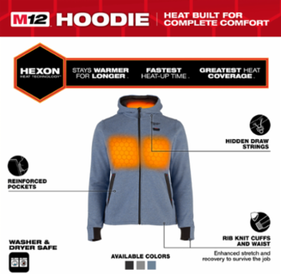 M12™ Women's Heated Hoodie - Blue 2X