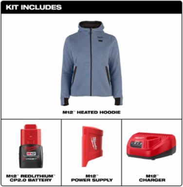 M12™ Women's Heated Hoodie - Blue M