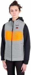 M12 Women's Heated AXIS Vest - Gray XL, 2 Heat Zones, Water Resistant