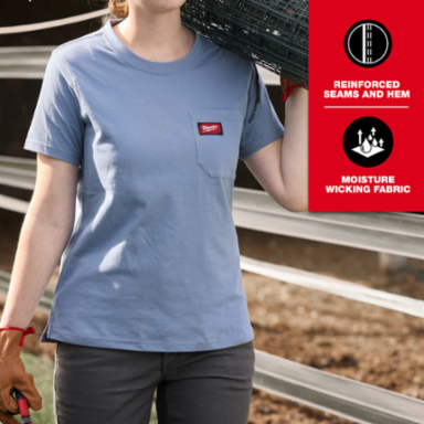 Women's GRIDIRON™ Pocket T-Shirt - Short Sleeve Black M